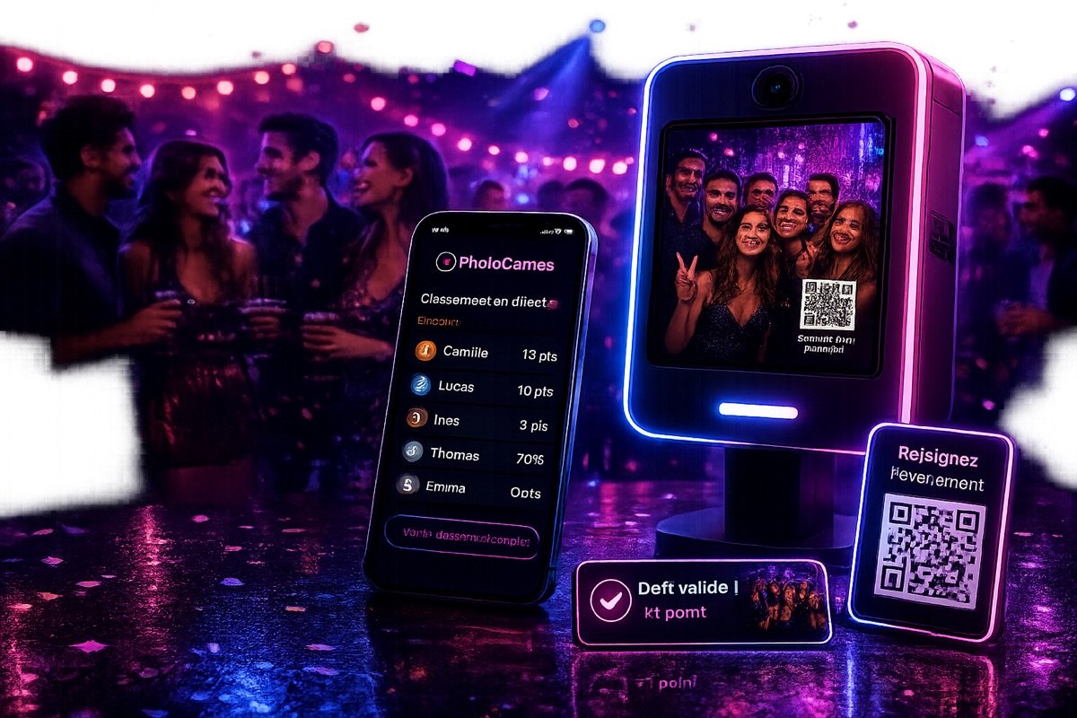 Photobooth PhotoGames, QR code et classement en direct
